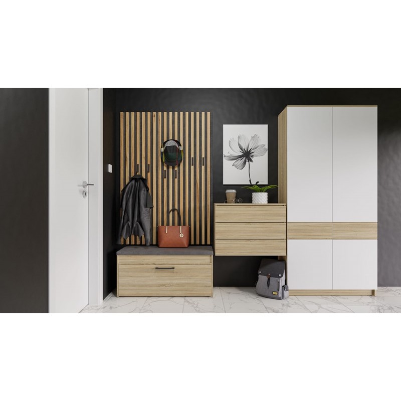 SZAFKA NA BUTY PARMA SIEDZISKO SCHOWEK DĄB SONOMA