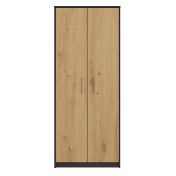 REGAŁ BIUROWY SALON BIURO DRZWI OLIV 2D ANTRACYT / DĄB ARTISAN