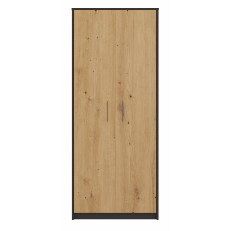 REGAŁ BIUROWY SALON BIURO DRZWI OLIV 2D ANTRACYT / DĄB ARTISAN