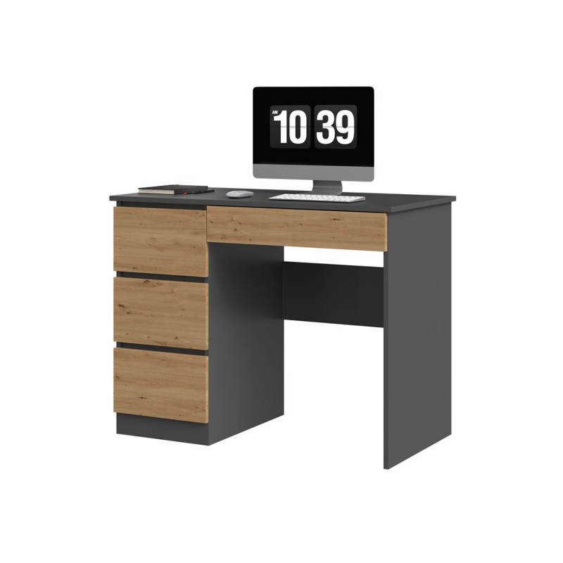 BIURKO NA LAPTOP MIJAS LEWE ANTRACYT DĄB ARTISAN