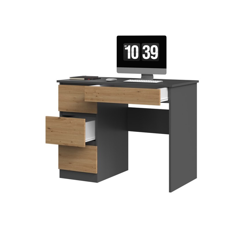 BIURKO NA LAPTOP MIJAS LEWE ANTRACYT DĄB ARTISAN