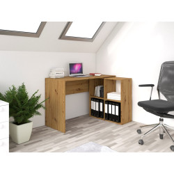 NAROŻNE BIURKO PLUS REGAŁ MALAX 2X2 DĄB ARTISAN