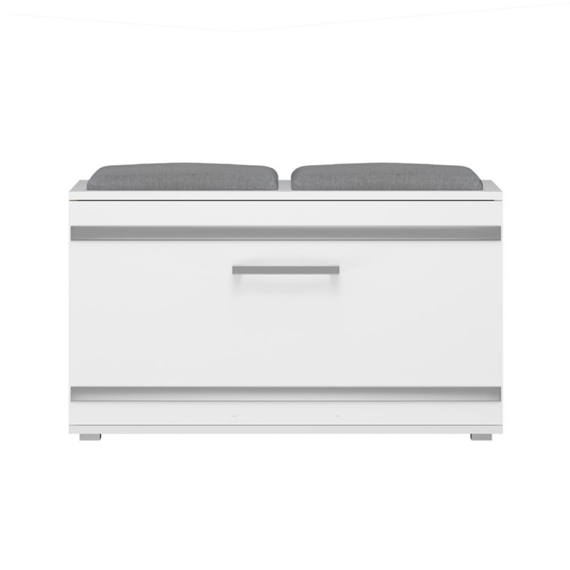 SZAFKA NA BUTY SIEDZISKO SCHOWEK OPAL BIEL MAT