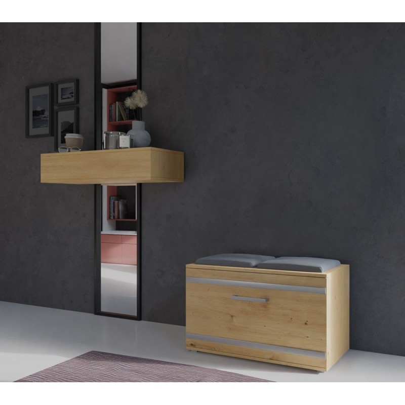 SZAFKA NA BUTY SIEDZISKO SCHOWEK OPAL DĄB ARTISAN