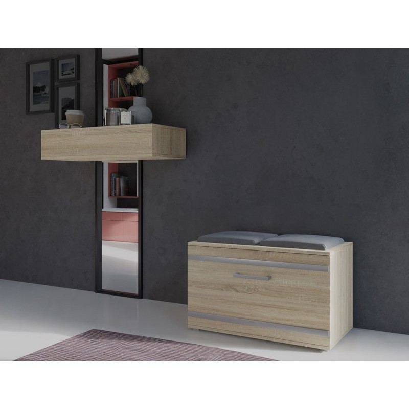 SZAFKA NA BUTY SIEDZISKO SCHOWEK OPAL DĄB SONOMA