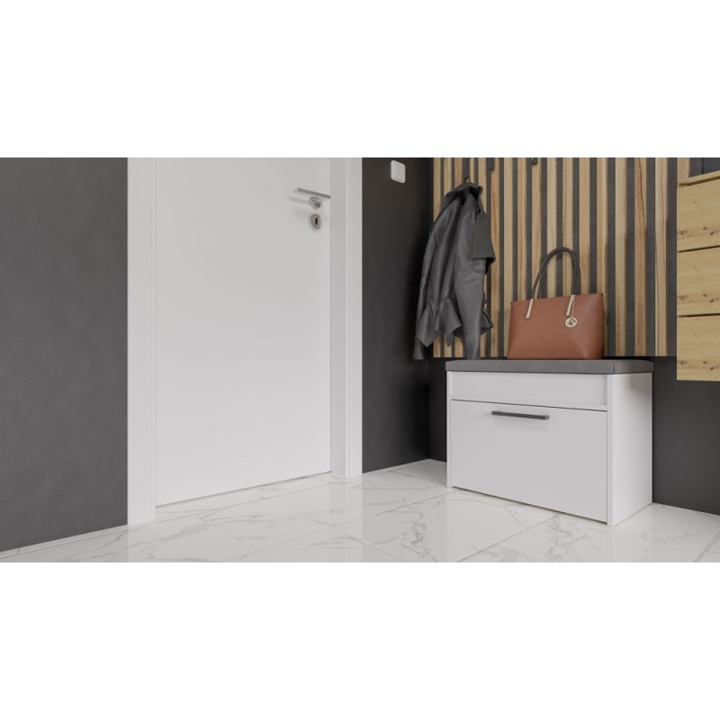 SZAFKA NA BUTY PARMA MINI SIEDZISKO SCHOWEK BIAŁA