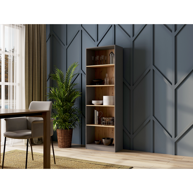 REGAŁ R60 - ANTRACYT / DĄB ARTISAN