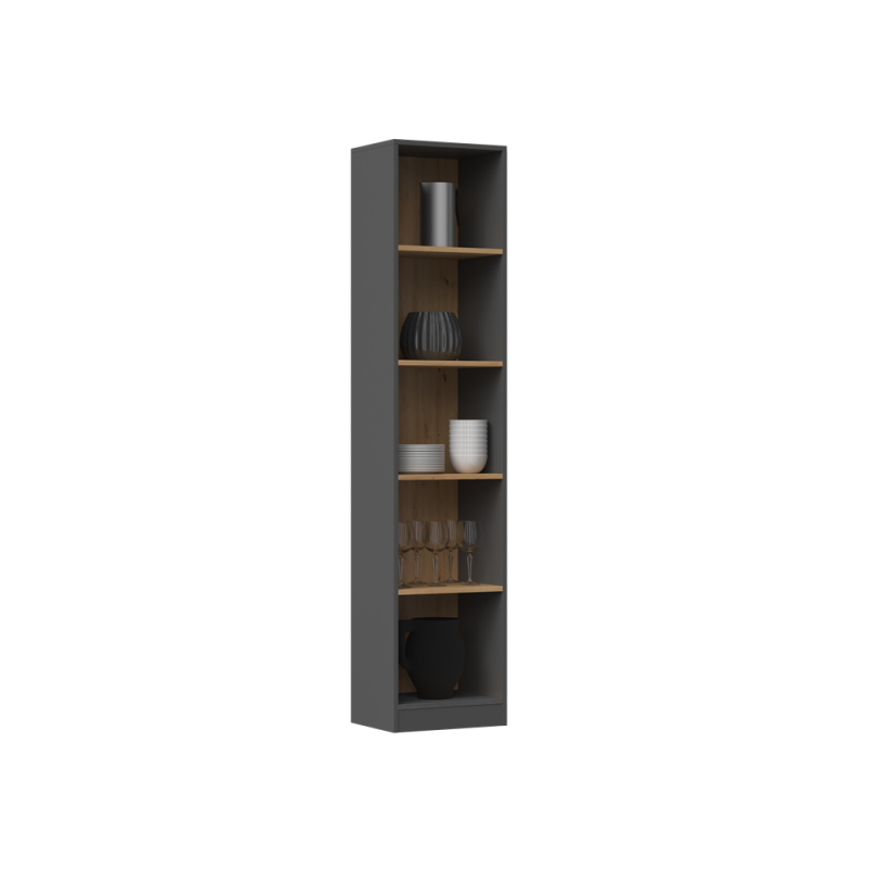 REGAŁ R50 - ANTRACYT DĄB ARTISAN