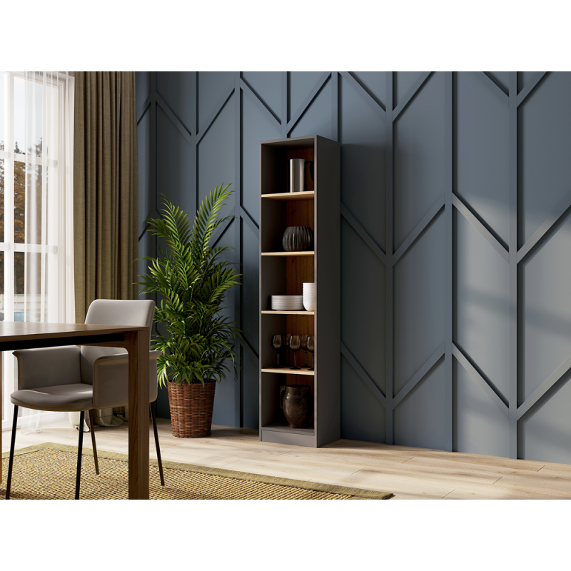 REGAŁ R50 - ANTRACYT DĄB ARTISAN