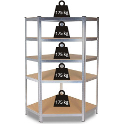 REGAŁ MAGAZYNOWY NAROŻNY METALOWY GC9040 MDF 175KG REGAŁ MAGAZYNOWY NAROŻNY METALOWY GC9040 MDF 175KG