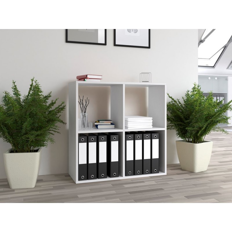 REGAŁ KOMOROWY MALAX 2X2 - BIEL