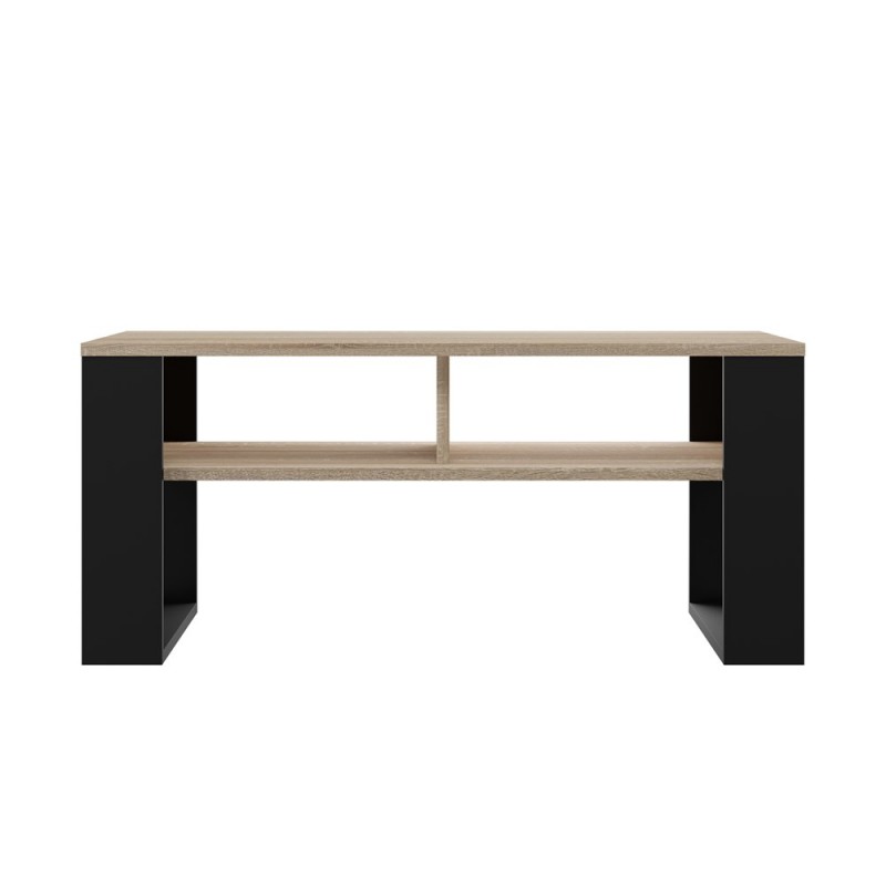 STOLIK KAWOWY ŁAWA MODERN 2P DĄB SONOMA / CZERŃ