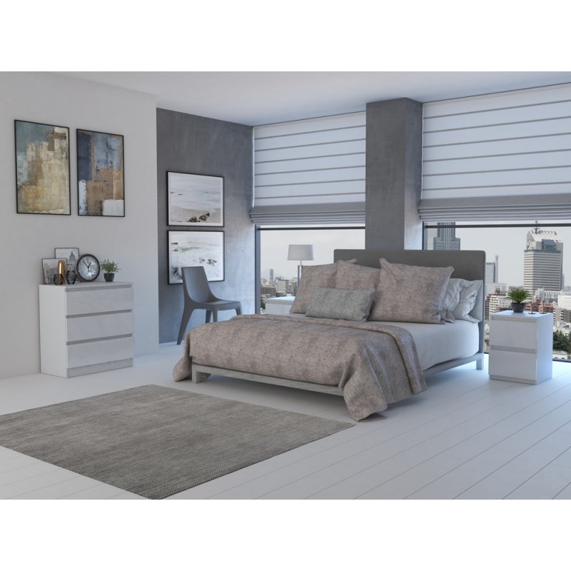 SZAFKA NOCNA MALWA M2 - BIEL POŁYSK