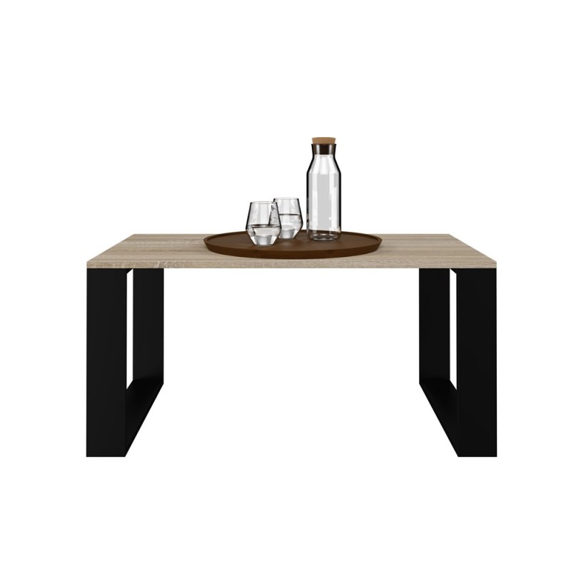 STOLIK KAWOWY ŁAWA SALON LOFT MODERN DĄB SONOMA - CZERŃ