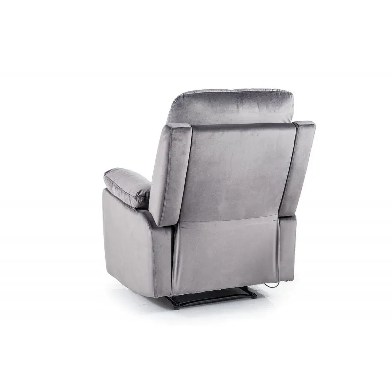 FOTEL ROZKŁADANY SPENCER 1 VELVET SZARY BLUVEL 14