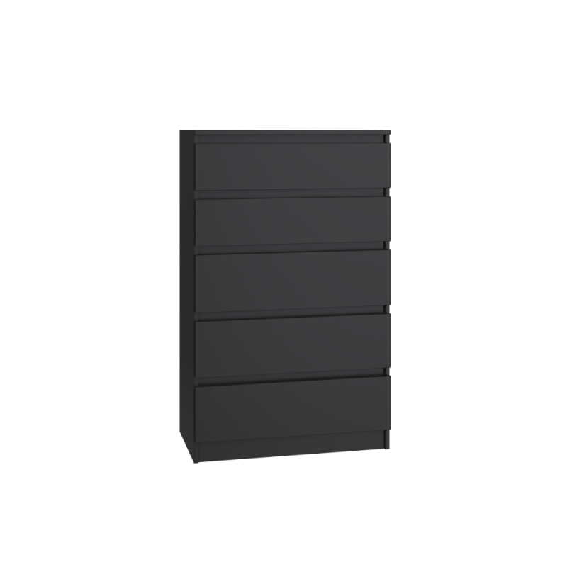 M5 MALWA KOMODA 5 SZUFLAD CZERŃ M5 MALWA KOMODA 5 SZUFLAD CZERŃ