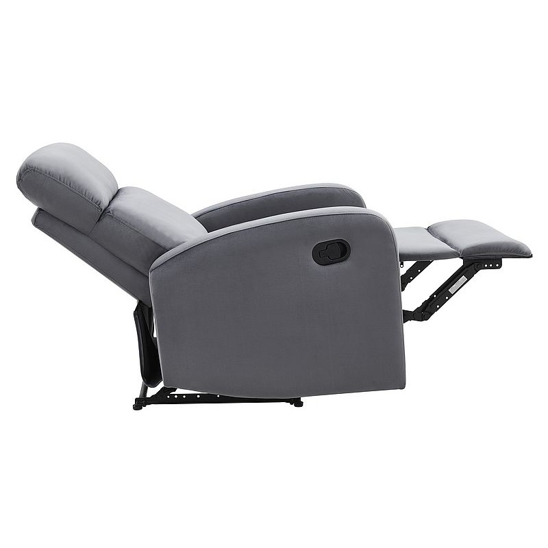 FOTEL ROZKŁADANY MARS VELVET SZARY TAP. BLUVEL 14