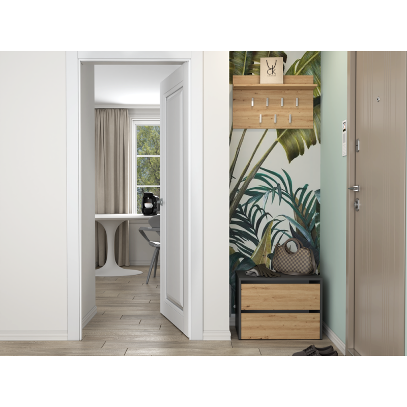 SZAFKA NA BUTY MODO ANTRACYT / DĄB ARTISAN