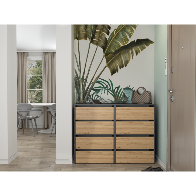 SZAFKA NA BUTY MODO ANTRACYT / DĄB ARTISAN