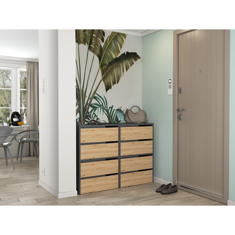 SZAFKA NA BUTY MODO ANTRACYT / DĄB ARTISAN