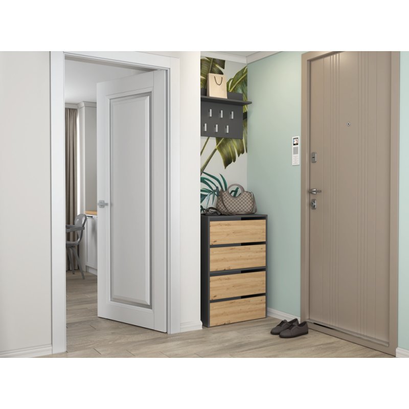 SZAFKA NA BUTY MODO ANTRACYT / DĄB ARTISAN