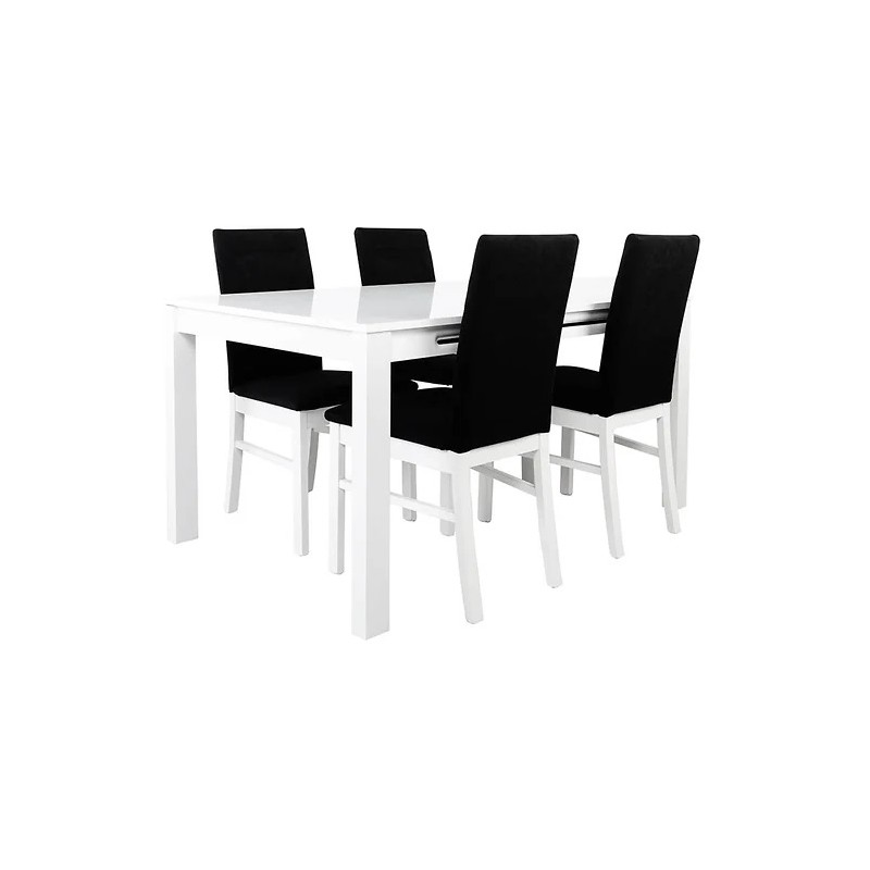 Stół Assen Meble Black Red White biały/biały połysk