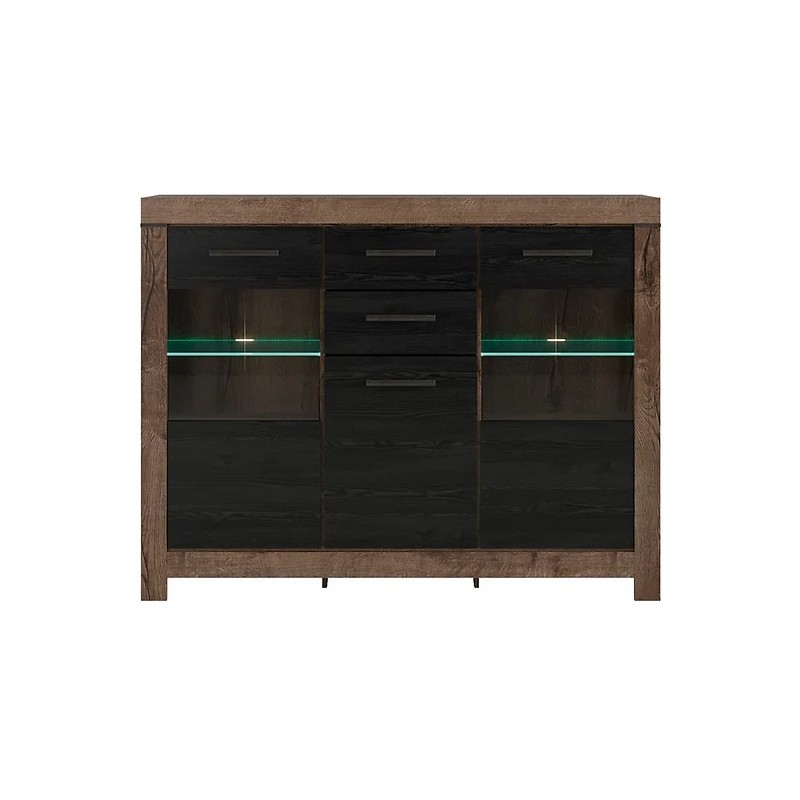 Komoda Balin Meble Black Red White dąb monastery/dąb czarny