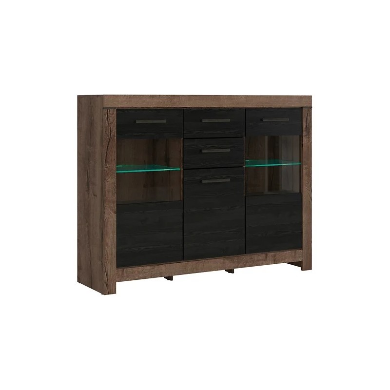 Komoda Balin Meble Black Red White dąb monastery/dąb czarny