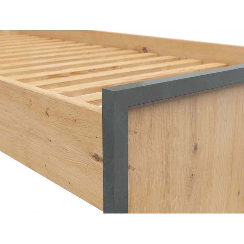 Łóżko 90 Weston Black Red White sosna old style/matera