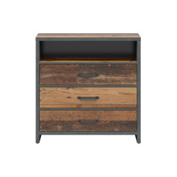 Komoda Weston Black Red White sosna old style/matera Komoda Weston Black Red White sosna old style/matera