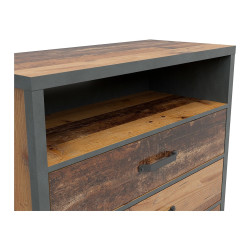 Komoda Weston Black Red White sosna old style/matera Komoda Weston Black Red White sosna old style/matera