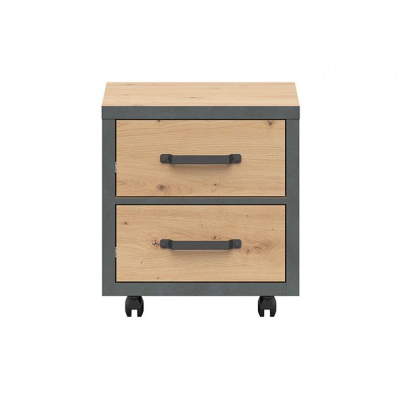 Kontenerek Weston Black Red White dąb artisan/matera