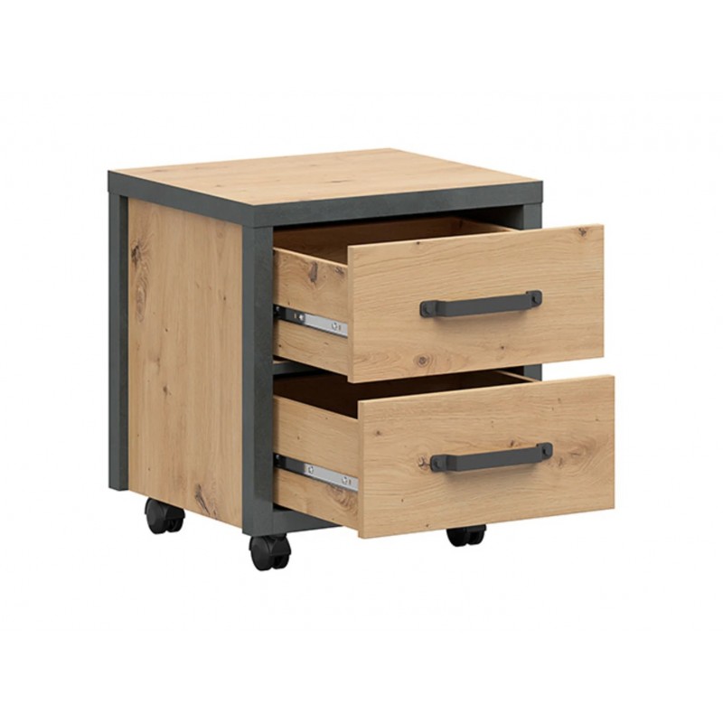 Kontenerek Weston Black Red White dąb artisan/matera