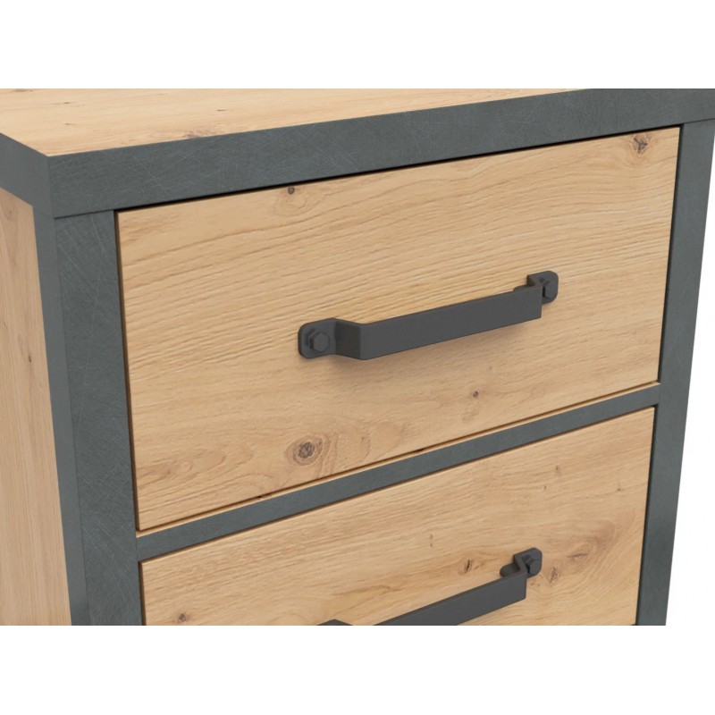 Kontenerek Weston Black Red White dąb artisan/matera