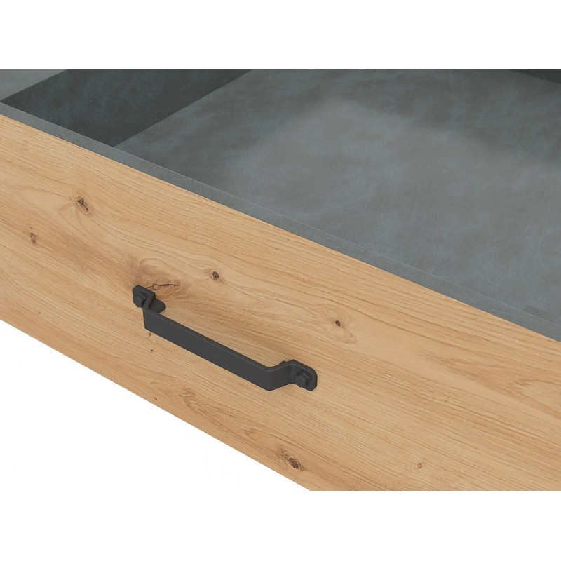 Szuflada do łóżka Weston Black Red White sosna old style/matera