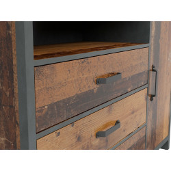 Komoda Weston Black Red White sosna old style/matera Komoda Weston Black Red White sosna old style/matera