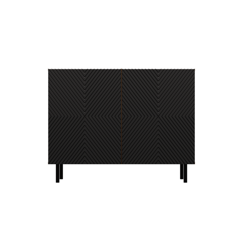 KOMODA KAMA 2 DRZWI - ARTISAN/CZERŃ