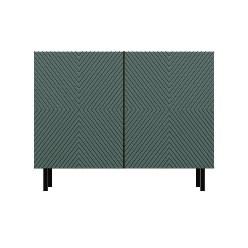 KOMODA KAMA 2 DRZWI KWADRAT - ARTISAN/ZIELEŃ