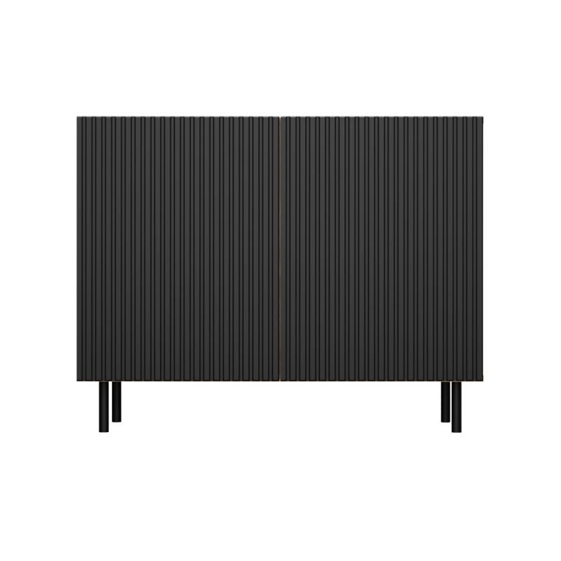 KOMODA KAMA 2 DRZWI SLIM - ARTISAN/CZERŃ