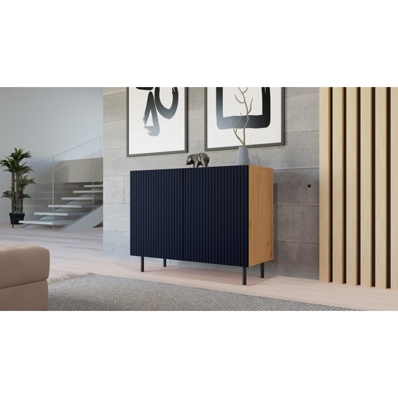 KOMODA KAMA 2 DRZWI SLIM - ARTISAN/GRANAT