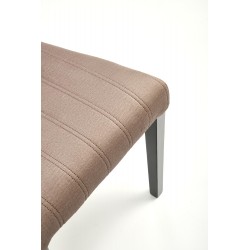 DIEGO 2 krzesło czarny / tap. velvet pikowany Pasy - MONOLITH 09 (beżowy)