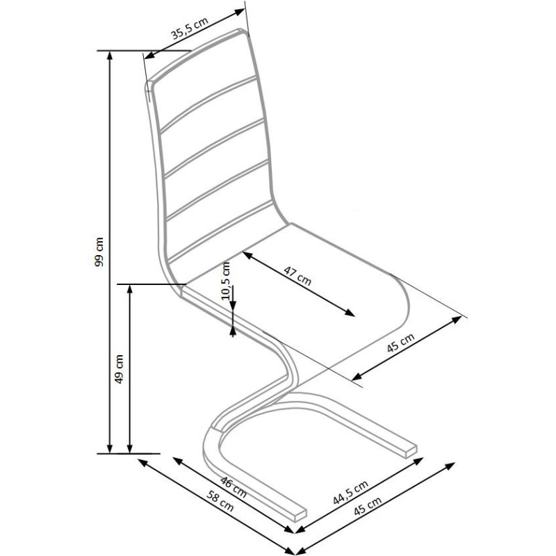 K194 krzesło czarny (1p 2szt)