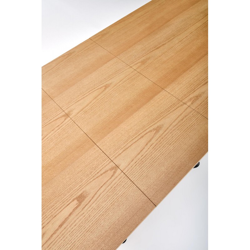 DERRICK stół rozkładany dąb naturalny / czarny (2p 1szt)