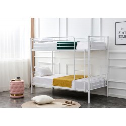 Łóżko młodzieżowe loftowe piętrowe BARI 90x200 białe