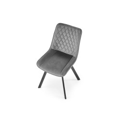 K520 krzesło nogi - czarne, siedzisko - ciemny popiel