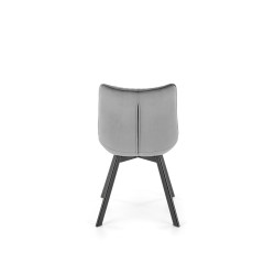 K520 krzesło nogi - czarne, siedzisko - ciemny popiel