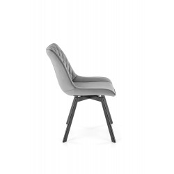 K520 krzesło nogi - czarne, siedzisko - ciemny popiel