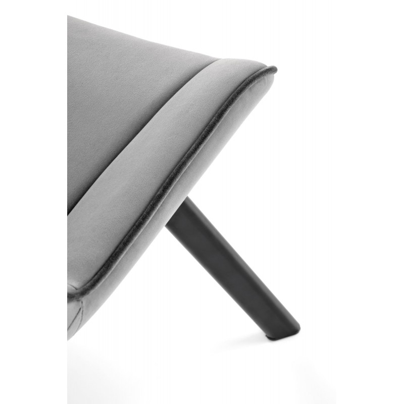 K520 krzesło nogi - czarne, siedzisko - ciemny popiel