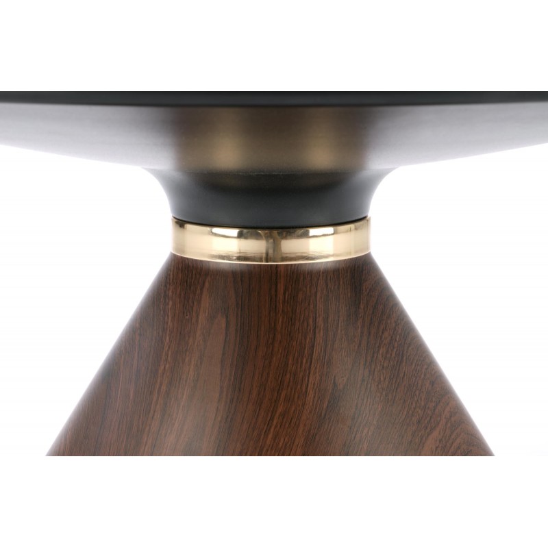 GENESIS ława biały marmur / orzechowy / złoty