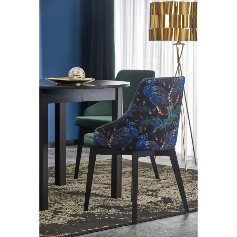 RINGO stół kolor blat czarny, nogi - czarny (102-142x102x76 cm)